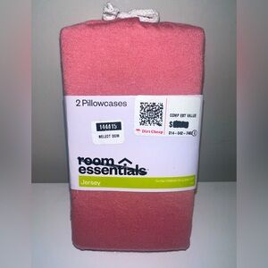 Room Essentials Pink Jersey Pillowcases~King